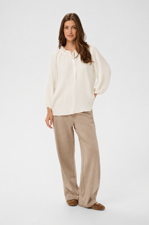 Cream Clothing Oma Blouse in Whisper White