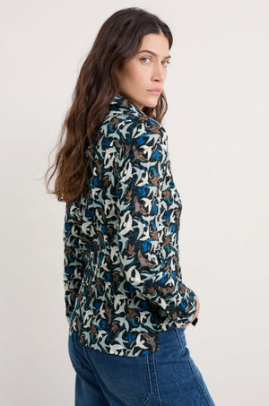 Seasalt Cornwall Larissa Shirt in Swooping Birds Onyx