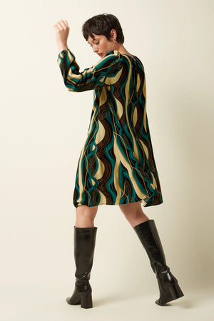 King Louie Laura Pleat Dress in Elysse