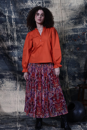 Maude Vivante Rory Blouse in Burnt Orange