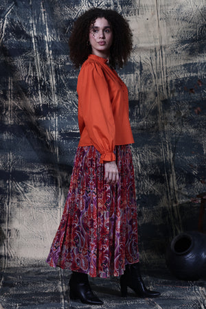 Maude Vivante Rory Blouse in Burnt Orange