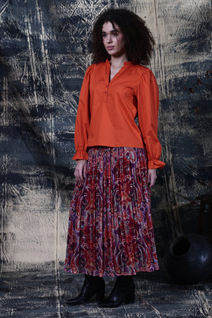 Maude Vivante Rory Blouse in Burnt Orange
