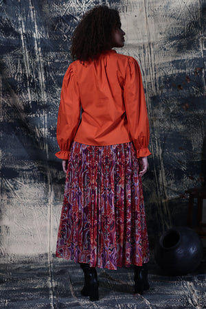 Maude Vivante Rory Blouse in Burnt Orange