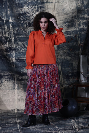 Maude Vivante Rory Blouse in Burnt Orange
