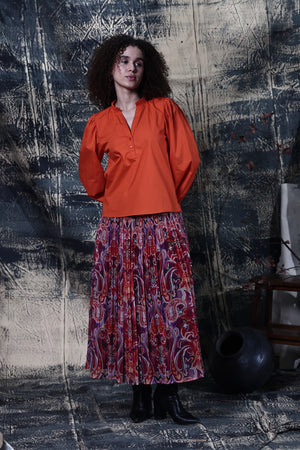 Maude Vivante Rory Blouse in Burnt Orange