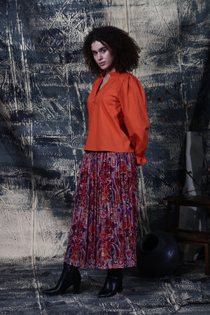 Maude Vivante Rory Blouse in Burnt Orange