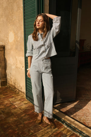 Cream Clothing Berta 7/8 Twill Audrey Fit Jeans in Horizon Blue Milkboy