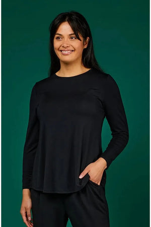 Tani Long Sleeve Cara top in Black