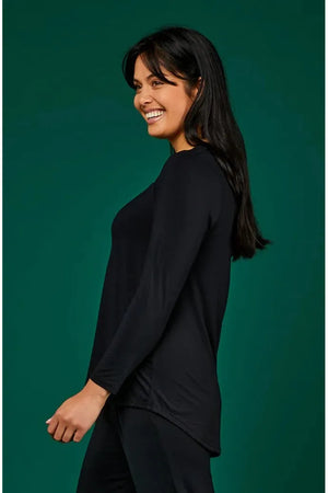 Tani Long Sleeve Cara top in Black