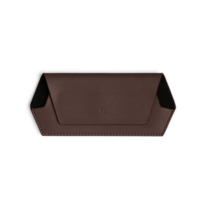 FOX and LEO Slimline Glasses Case in Chocolate