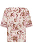 Cream Clothing Tiah Boho Blouse in Pink Flower