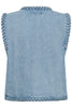Cream Clothing Rina Waistcoat in Duncan Medium Blue Denim