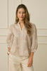 Cream Clothing Korey Blouse in Brown & White Stripe