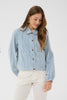 Cream Clothing Berta Twill Jacket in Horizon Blue Milkboy