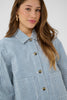 Cream Clothing Berta Twill Jacket in Horizon Blue Milkboy