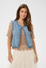 Cream Clothing Rina Waistcoat in Duncan Medium Blue Denim