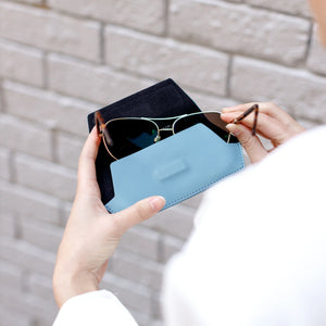 FOX and LEO Slimline Glasses Case in Teal