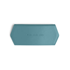 FOX and LEO Slimline Glasses Case in Teal