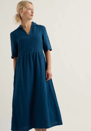 Seasalt Cornwall Fen Violet Dress in Ocean Drift