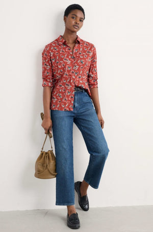 Seasalt Cornwall Larissa Shirt in Artist Camellia Red Sail