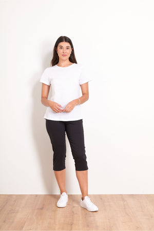 Foil Split ENZ Trapeze Pant in Black