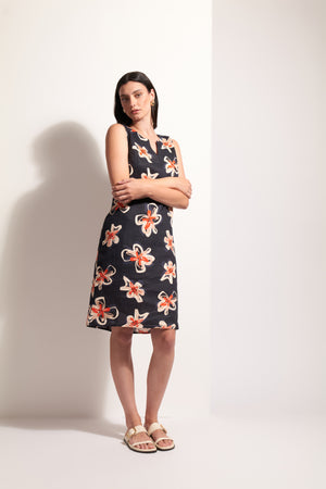 Foil Sun-Sational Dress in Flower Doodle