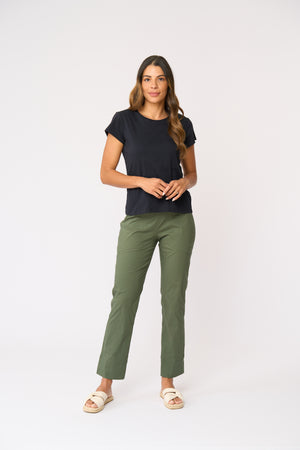 Foil Gemini Trapeze Pant in Succulent