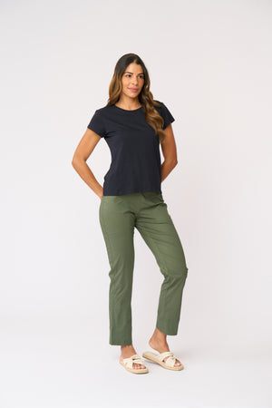 Foil Gemini Trapeze Pant in Succulent