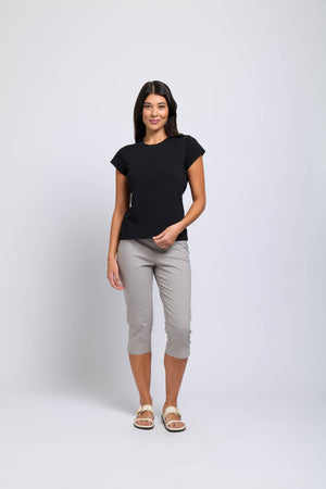 Foil Split ENZ Trapez Pant in Light Khaki