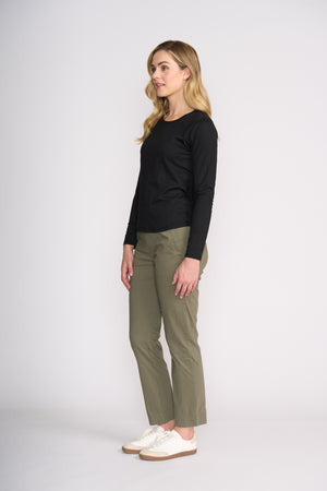 Foil Full Throttle Trapeze Pant in Sage Grey