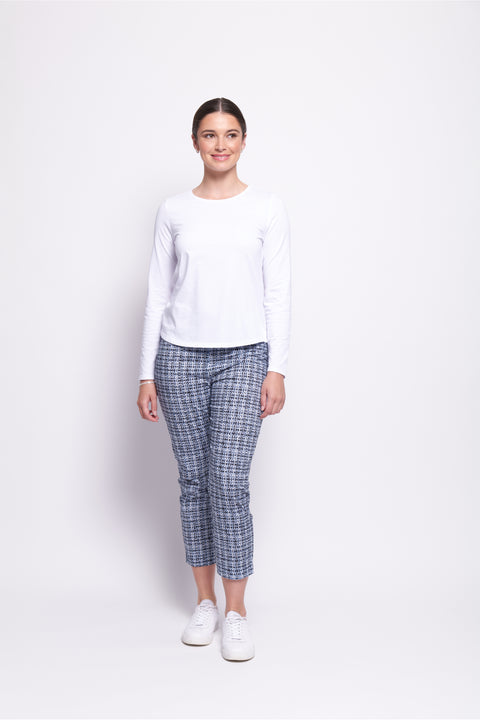 Foil Neat and Sweet Top in White