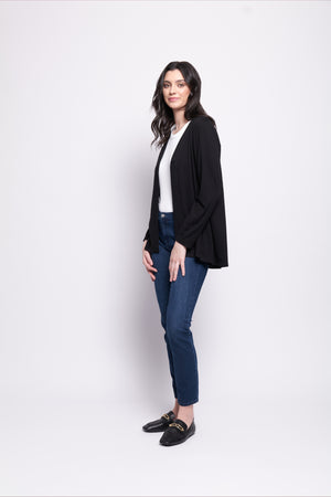 Foil Perfect Yarn Cardigan in Black