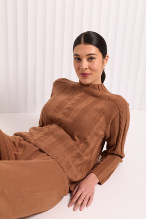 Foil Goddess Pant in Caramel