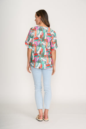 Foil Delightful Top in Colour Fusion