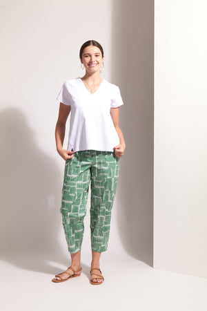 Foil Under Control Top in White