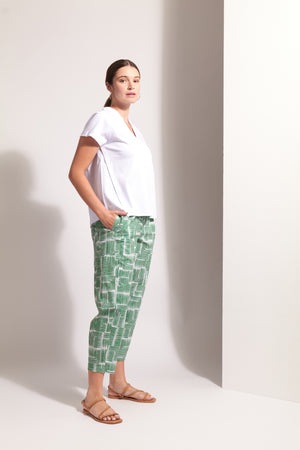 Foil Under Control Top in White