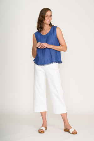 Foil Benefits Shell Top in Capri