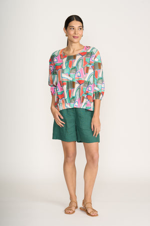 Foil Flex Appeal Top in Colour Fusion