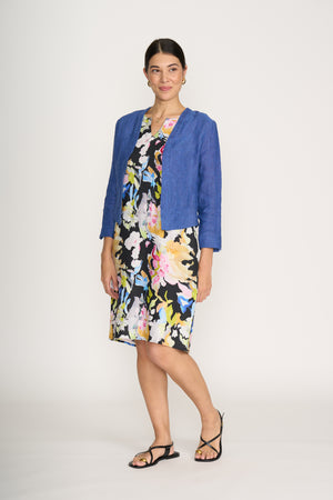 Foil Gather Together Jacket in Capri