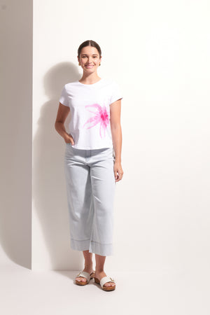 Foil Jean Queen Crop in Bleach Wash