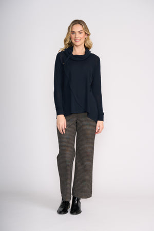 Foil Soft Cinch Trouser in Gridlock
