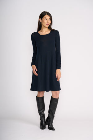 Foil Delightful Dress in True Navy