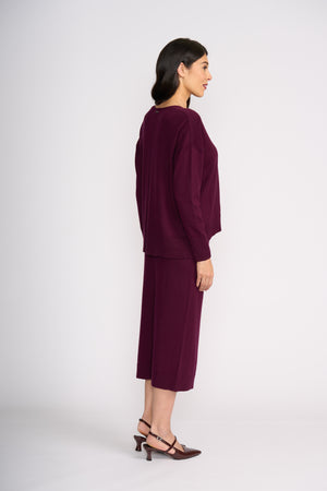 Foil Be Good Sweater in Cherry Lacquer