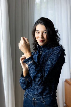 Foil Frilling Shirt in Tapestry