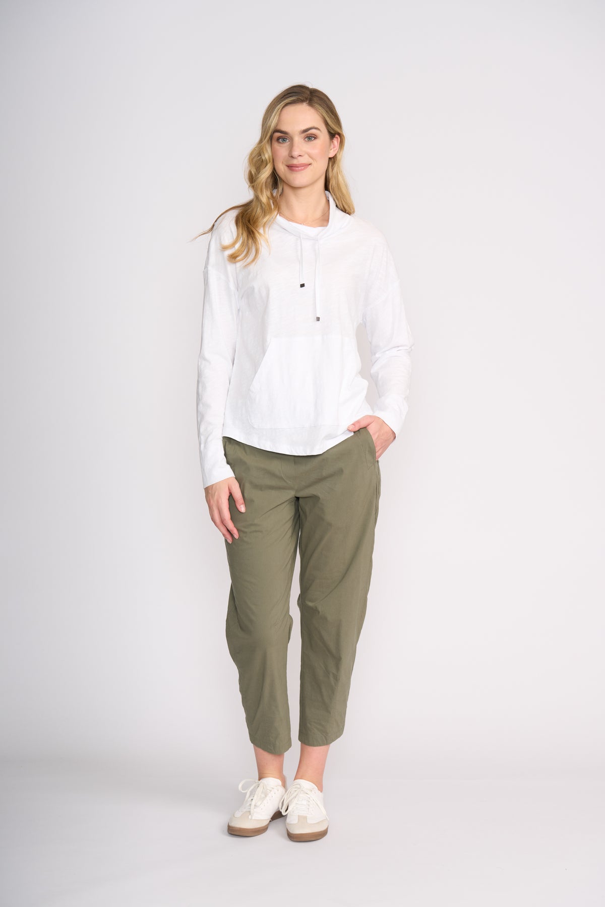 Foil Hi-Jinks Trapeze Pant in Sage Grey