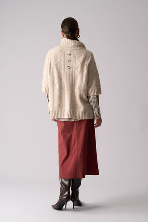 Foil Suave Operator Skirt in Russett