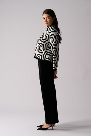 Foil Bee Bold Sweater in Black Hex