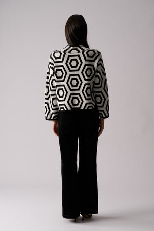 Foil Bee Bold Sweater in Black Hex