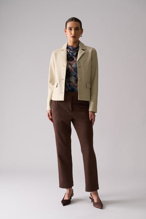 Foil Faux Real Jacket in Stone