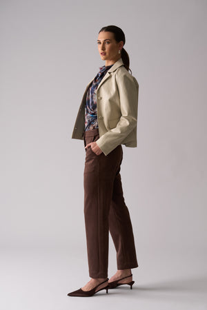 Foil Faux Real Jacket in Stone